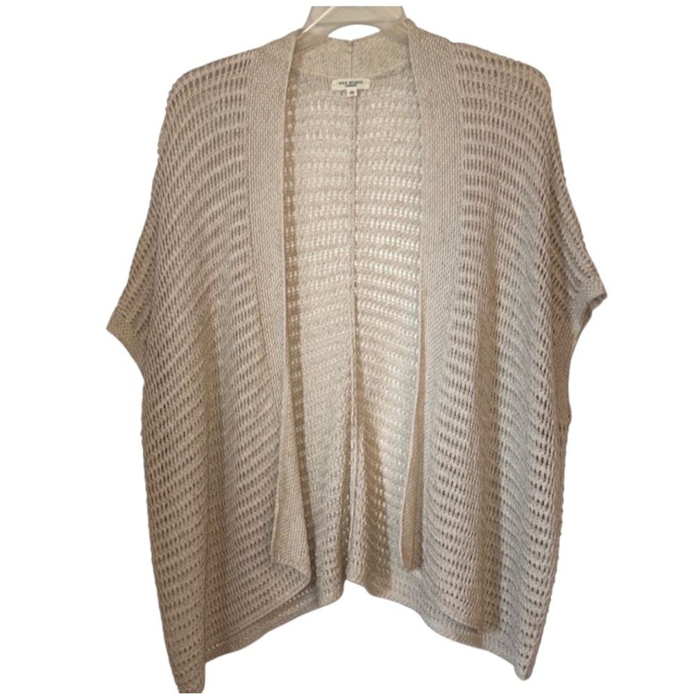🌺Max Studio London Beige Open-Knit Sweater